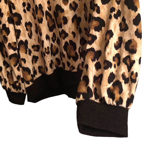Honeyme Leopard Sweater Cowl Neck XXL NWOT - Picture 8 of 9